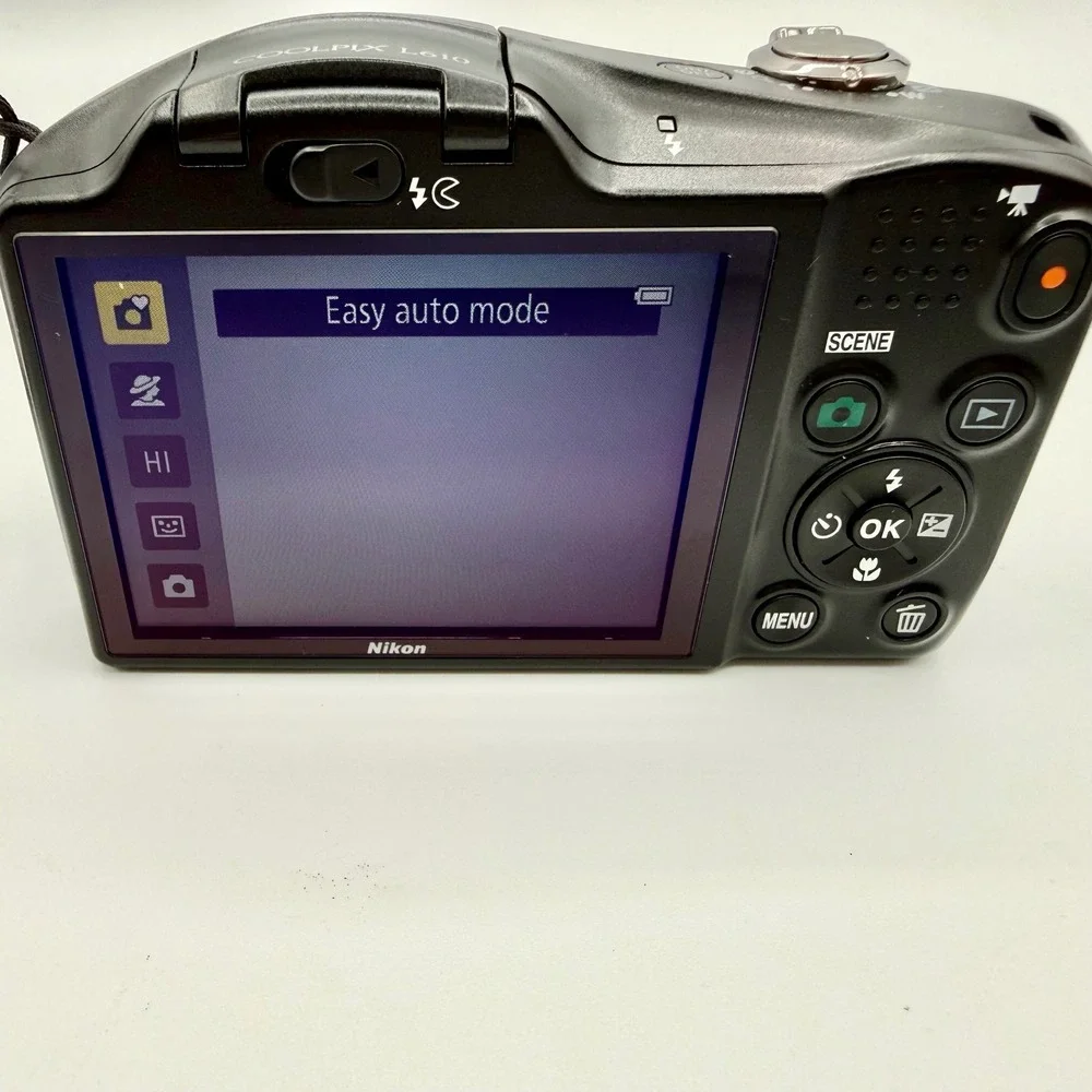 Nikon Coolpix L610 16.0MP Digital Camera Black 14x Full HD 1080p-Tested
